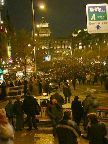 Demonstrace na Václaváku